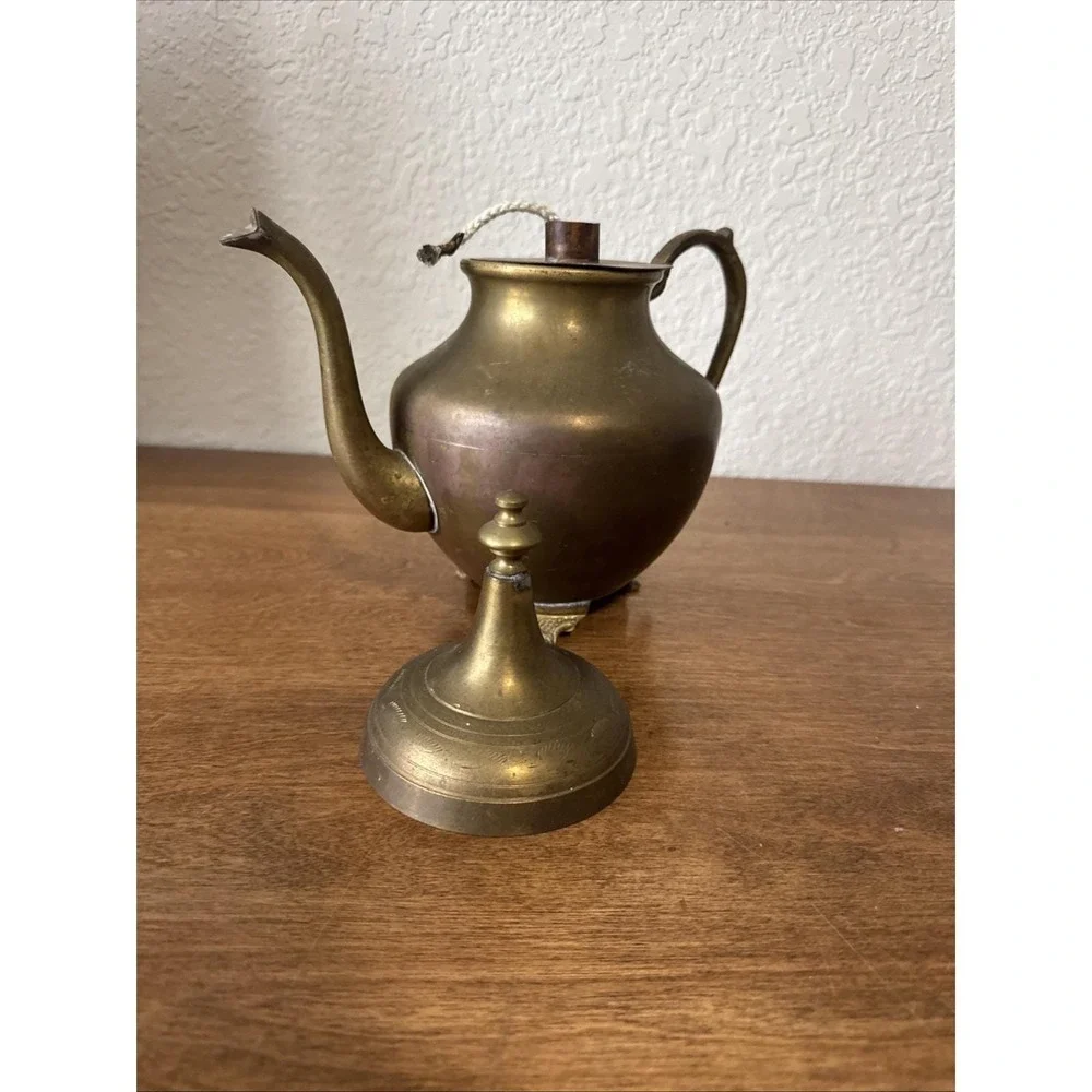 Vintage Cespedes Brass Kettle With Decorative Feet Cooper Wick Chile